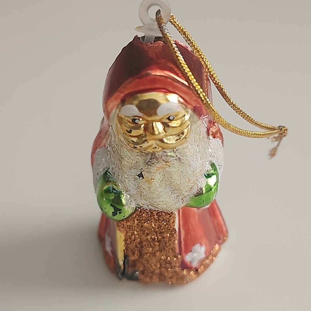 Vintage Christmas Mini Ornament Set Santa Angel Sleigh Rocking Horse Retro Decor - Picture 8 of 12